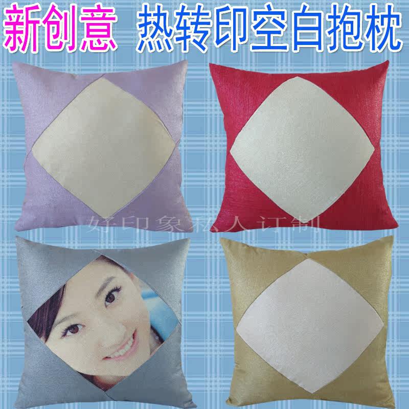 Diy heat transfer blank consumables hot sublimation hand-drawn screen printed silver canvas blank pillow cup