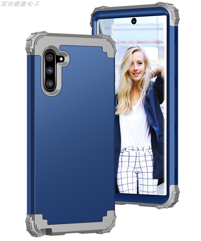Suitable for Samsung Note10Plus Screen Protection, Four-Corner Anti-Fall Phone Case, Airbag Silicone, Full Coverage, Glossy Matte