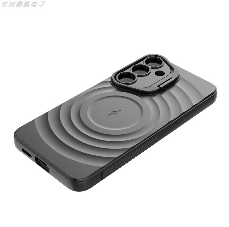 Matte Gray Concentric Circle MagSafe , , 14 Phone Case