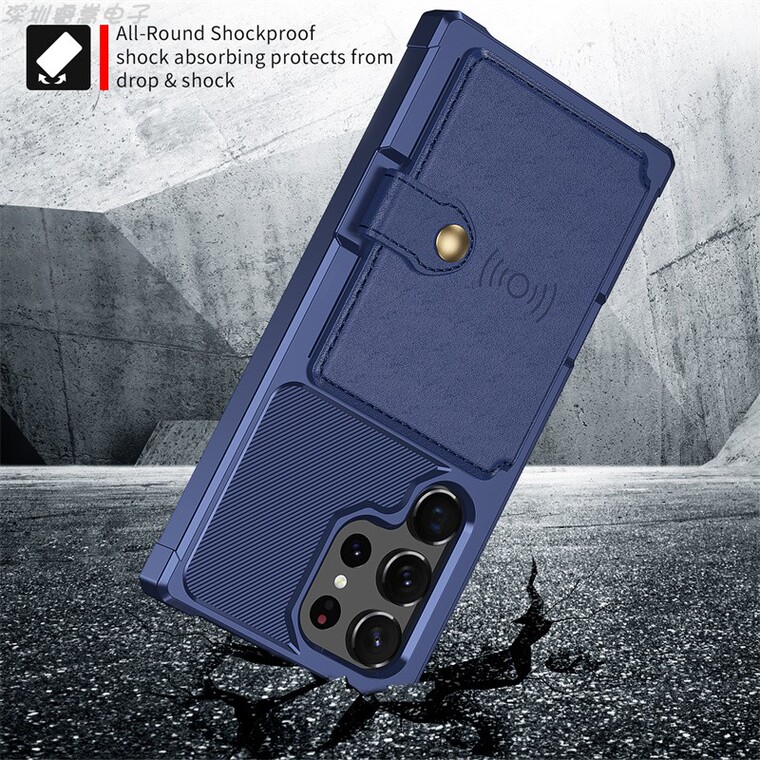 Card Holder Wallets Airbag 4 Corner Shock Absorbing Tough Shockproof S23, S23 Plus, S23 Ultra Samsung Phone Case