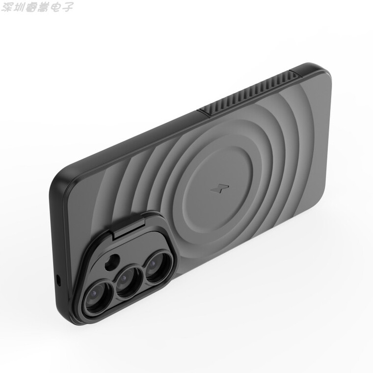 Matte Gray Concentric Circle MagSafe , , 14 Phone Case