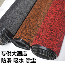 Custom large hotel door indoor doormat office building entry door absorbent dust removal floor mat shopping mall entrance nylon foot mat