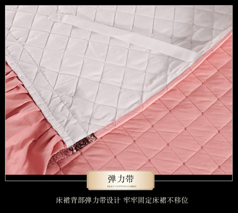 Cotton mới chăn bông trải giường đơn mảnh đơn giản dày châu Âu váy bông định vị chống trượt giường trải giường Hàn Quốc - Trang bị tấm ra giường spa