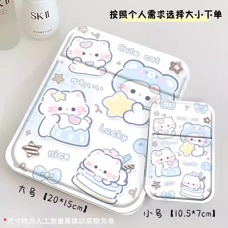 Blue Little Fish Cat Cute Folding Makeup Mirror Student Dormitory High-Value Portable Desktop Vanity Mirror Blue Little Fish Cat Cute Folding Makeup Mirror Student Dormitory High-Value Portable Desktop Vanity Mirror