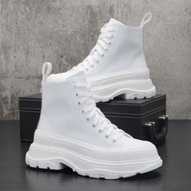 Tide Cards Old Daddy Shoes Man 2024 white High Shoes Loose chaussures Thick Bottom Casual Shoes Men inside heightening Martin bottes