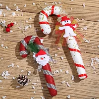 Рождественская декоративная рождественская елка подвесные красные и белые костыли окрашенные костыли танцевальные студии счастливые реквизиты праздничные поставки