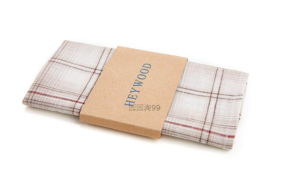 European and American fashion college cotton linen linen white red brown plaid suit shirt pocket square pocket square
