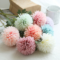 Hipster ins single pastoral flower Flower single head dandelion home decoration fake flower silk flower shooting wedding flower