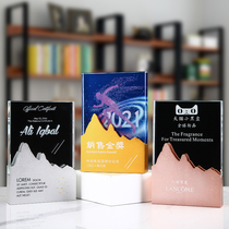 Crystal Trophy Customized 2021 New Medals High-grade Atmospheric Creative Metal Trophy Excellent Staff Awards Customized