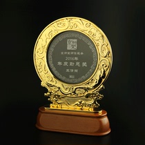 JIAHE plus metal trophy personality creative Chinese style trophy Dragon Phoenix Gold Trophy spot