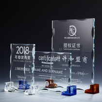Crystal authorized medals customized trophies plaques agency certificates desks Li high-grade appointment