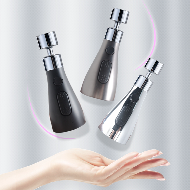 Kitchen Sink Faucet Universal Extender Multi-Function with Scraper and Water Outlet Pull-Out Sink Anti-Splash Nozzle