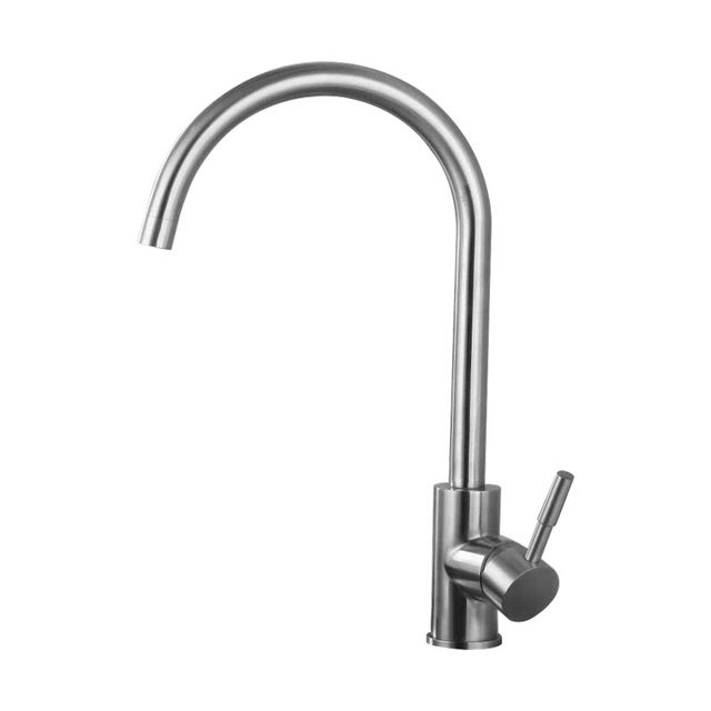 Exported to German Sus304 Stainless Steel Kitchen Sink Hot and Cold Mixing Faucet Household Rotatable Sink Basin