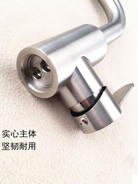 304 Stainless Steel Kitchen Faucet Sink Washbasin Dishwashing Sink Balcony Hot and Cold Single-Hole Brushed Rotating Faucet
