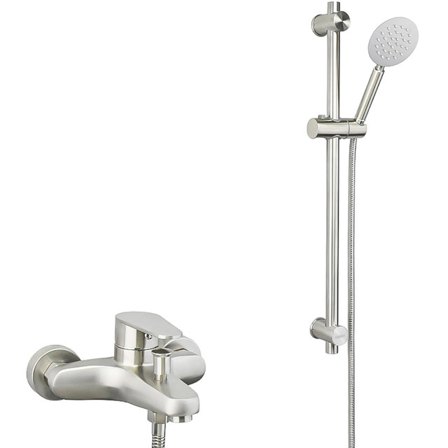 304 Stainless Steel Shower Set for Home Use, Hot and Cold Water Faucet, Adjustable Height, Pressurized Handheld Shower, Multi-Purpose Water Mixer