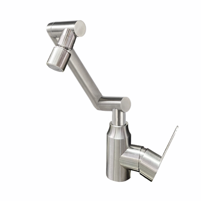 304 Stainless Steel Universal Hot and Cold Folding Basin with Rotatable Faucet for Washing Hands, Washing Hair, and Bathroom Use