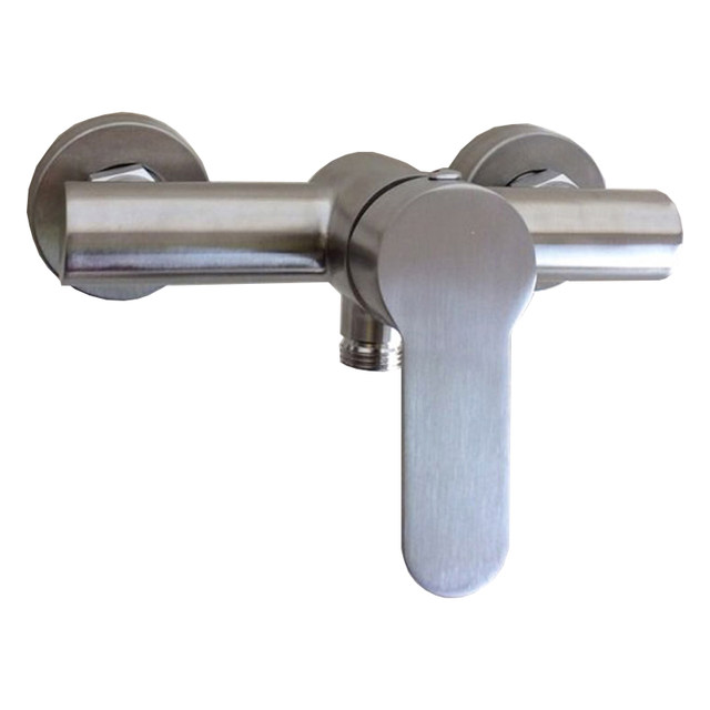 304 Stainless Steel Bathtub Faucet, Hot and Cold Concealed Bathroom Shower Triple Faucet, Brushed Mixing Valve