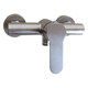 304 Stainless Steel Bathtub Faucet, Hot and Cold Concealed Bathroom Shower Triple Faucet, Brushed Mixing Valve