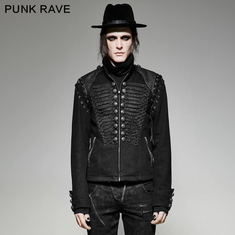 Punkrave Dark Gothic Short Jacket Rock Metal Style Men's Top High-End Spring and Autumn