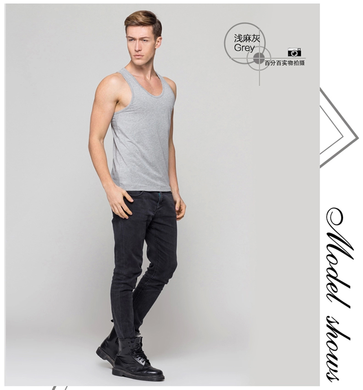 Áo vest nam Hua Mod mùa hè đáy quần co giãn thể thao Áo thun cotton thấm mồ hôi 1120 áo 3 lỗ