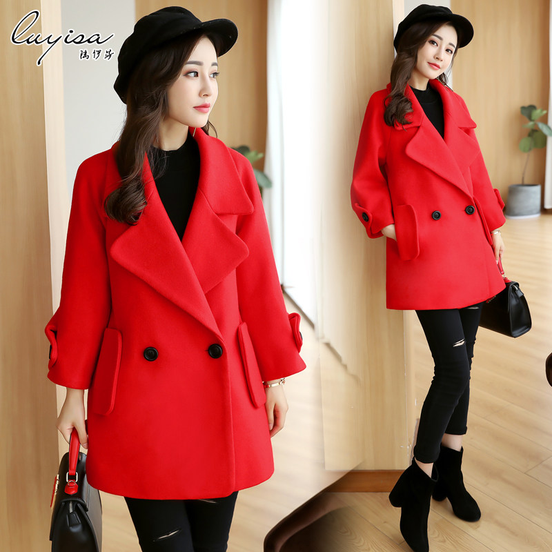 Mùa thu thời trang Hàn Quốc phụ nữ mỏng mỏng đôi ngực áo khí thanh lịch ngắn áo len 2018