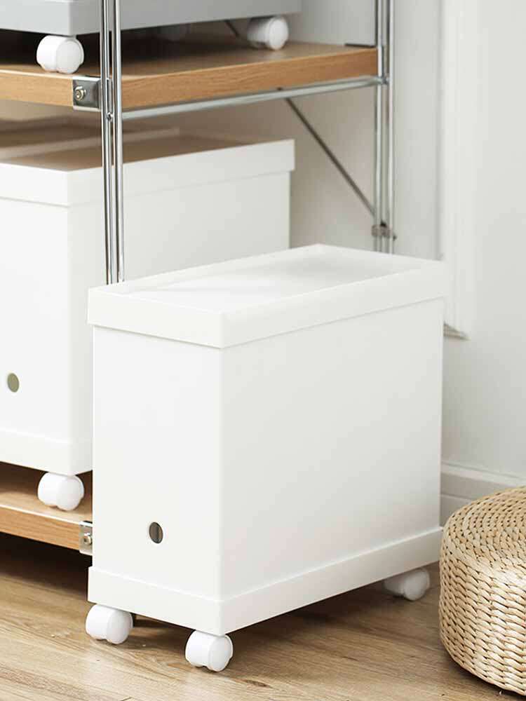 Plain simple assembled storage box Storage tray Desktop removable rectangular storage box Plastic narrow and long