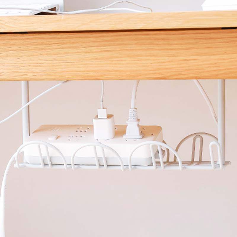 Desktop Under-Hanging Shelving Shelf Extension Cord Containing Shelf Desk Line Containing Barrier Plate Fixed Shelf