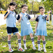 Kindergarten garden clothes summer school style Primary School uniform summer childrens class clothes short sleeve graduation photo suit