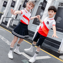 Kindergarten garden clothes summer new boys and girls short-sleeved school uniforms leisure childrens sports suits for primary and secondary school students
