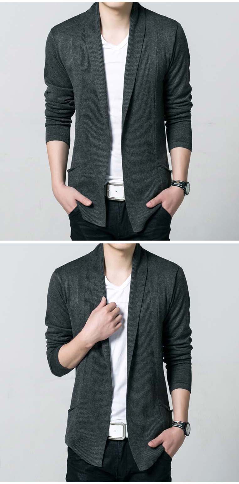Mùa thu mới thanh niên áo len áo len nam áo len Hàn Quốc V-cổ rắn màu áo len áo len thủy triều quần áo nam blazer nam