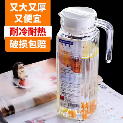 Lemaah cold kettle cold kettle household high temperature resistant glass large capacity cold kettle duckbill pot teapot cold boiling water pot