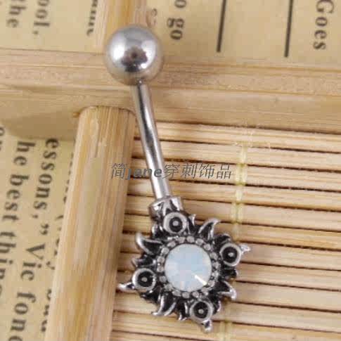 Export fashion piercing jewelry 316 medical steel anti-allergic belly button jewelry belly button ring navel nail