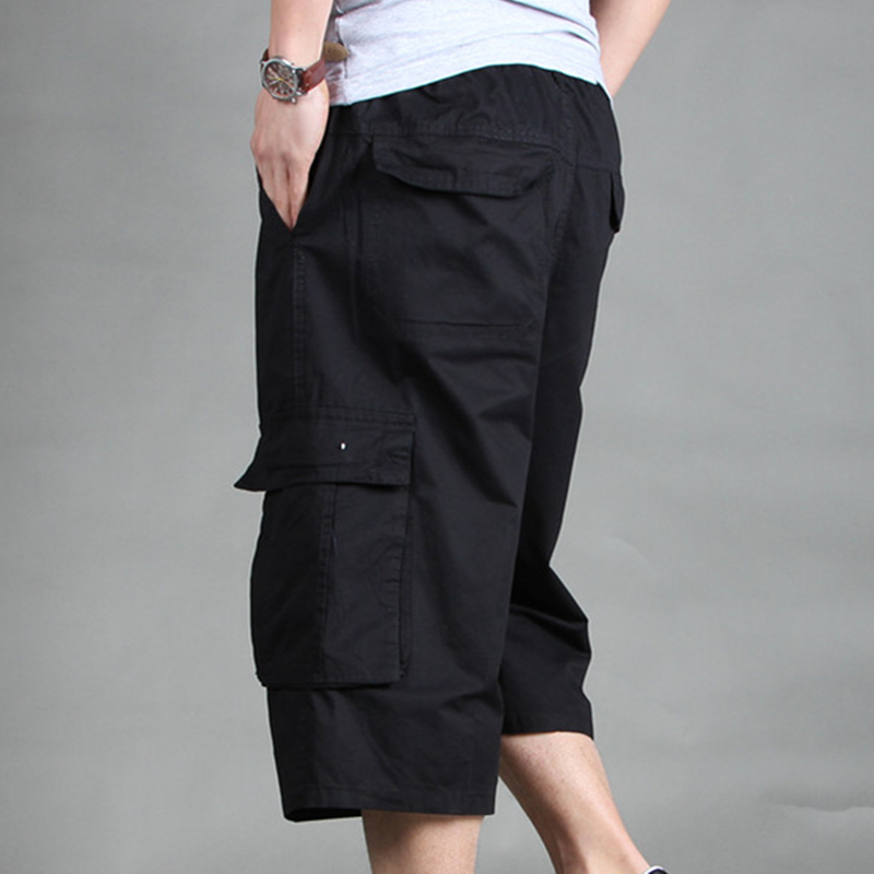Summer Cotton Men's Cropped Pants Plus Size Sports Shorts Ice Silk Loose Cargo Shorts Summer Cotton Men's Cropped Pants Plus Size Sports Shorts Ice Silk Loose Cargo Shorts