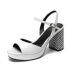 Daphne / Daphne round 漾 thời trang mùa hè miệng cá chéo quai cao gót sandal cao gót 1016303885 shop giay dep Sandal