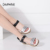 Daphne Daphne hè mới thời trang mẫu kim cương dày đáy dép nữ tăng 1516303105 xăng đan nữ Sandal