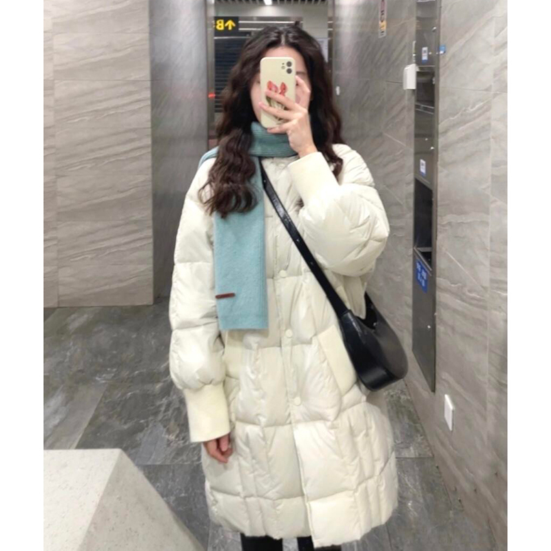White down Cotton Jacket for Women 2025 New Style, High-End, Super Pretty, Loose, Thickened Cotton Coat, Petite Cotton Outerwear
