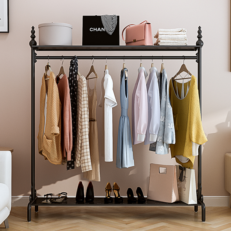 Cloth rack floor bedroom household hanger rack with thick indoor coat hanger hanger hanger coat hanger