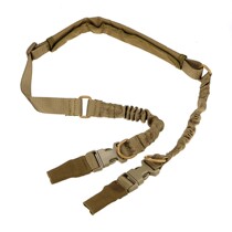 Outdoor Tactical Double Point Type Rope Elastic Nylon Braces Multifunction Single Point Toy Task Rope Harness QD Buckle