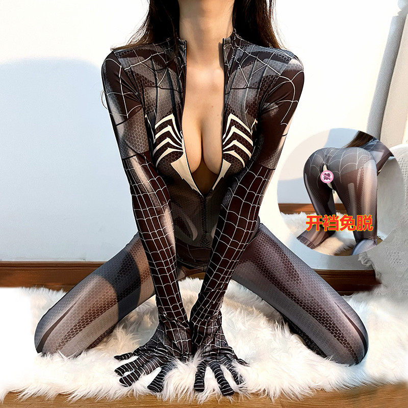 Sexy uniform female spider man tights free cosplay one-piece anime net red big size sexy clothes temptation
