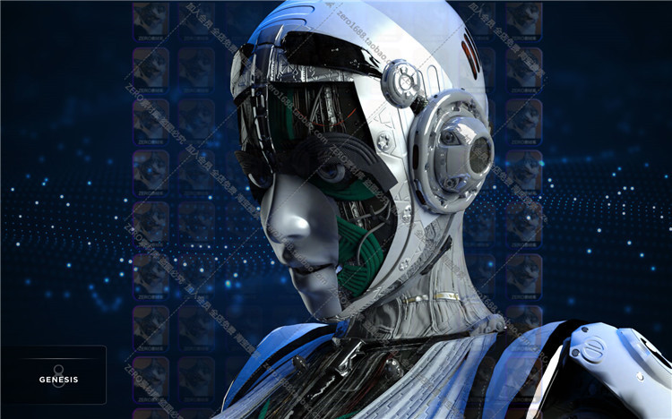图片[5]-daz3d模型 人工智能CG科技机器人机甲角色设计科幻场景工程素材-cg男孩