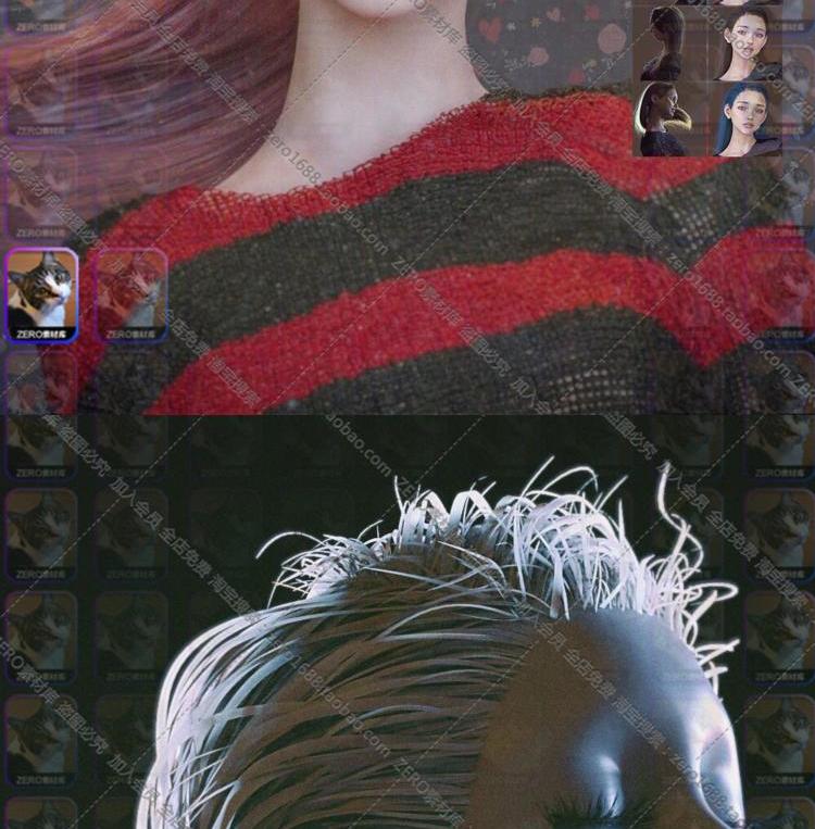 图片[13]-daz3模型 美丽欧美漂亮女孩模特 角色设计+发型 IM包G8-cg男孩