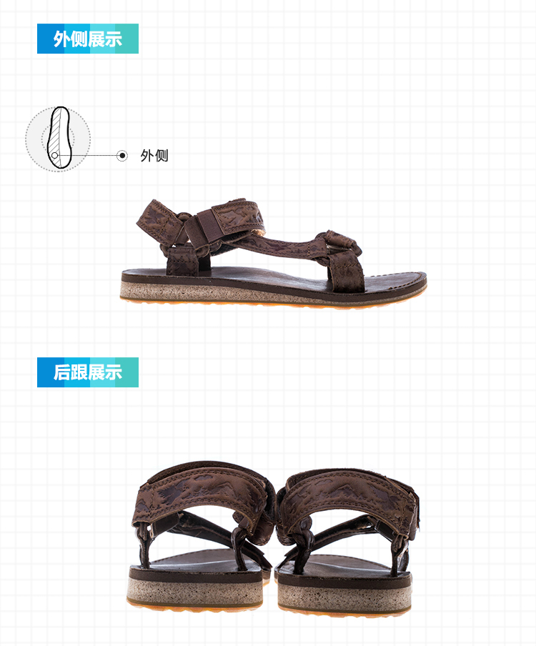 Teva quá wow ban đầu phổ quát mới giày nam bằng phẳng giày bãi biển ngoài trời dép 1008654 - Khởi động ngoài trời giày mùa đông nữ