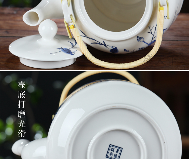 Large capacity ceramic teapot Chinese cold cold water heat kettle CiHu girder pot teapot family hotel