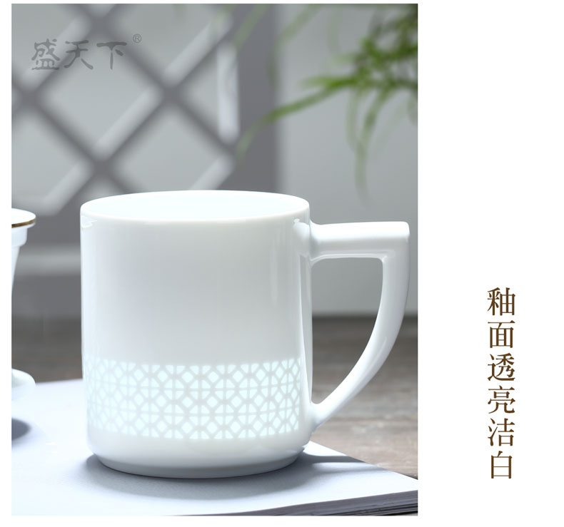 Jingdezhen separation and exquisite ceramic tea cup tea cups with cover filter cup tea home office cup gift