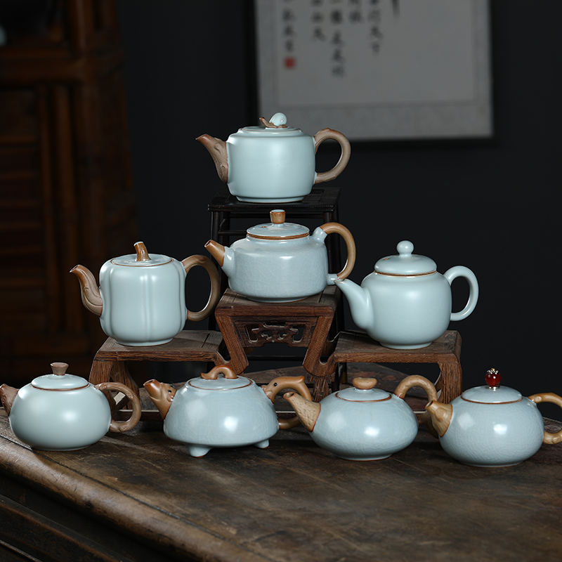 Open the slice your up kung fu tea set ceramic teapot small teapot Chinese style household single pot of belt filter gift box