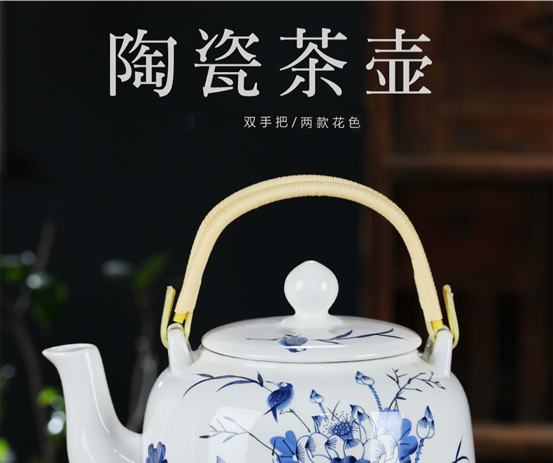 Large capacity ceramic teapot Chinese cold cold water heat kettle CiHu girder pot teapot family hotel