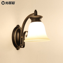  American bedside wall lamp Corridor aisle lamp Stair wall lamp European TV background wall lamp Porch lamp Balcony lamp