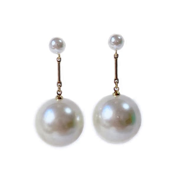 Manpower 1 For the Classic Mega-Sized Artificial Pearl Trendy Personality Zhang Jan Earrings Earrings