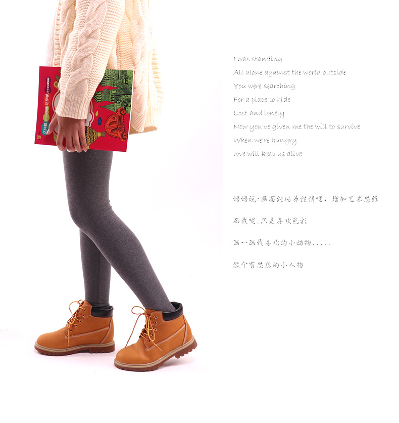 Quần legging cotton cho bé gái mùa xuân và mùa thu chất béo cho bé gái quan dui cho be
