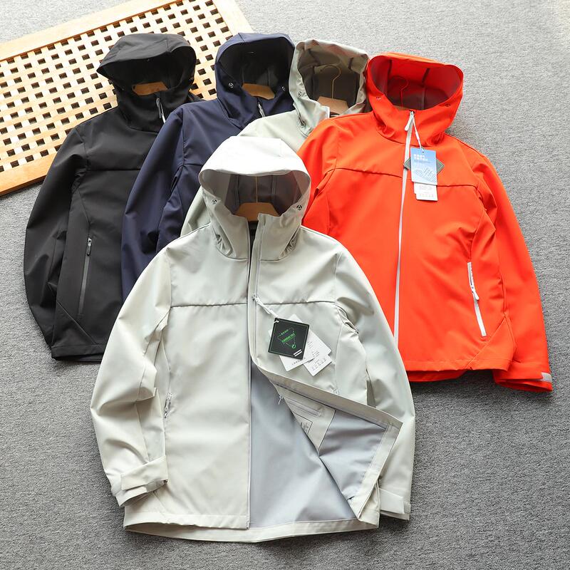 Spring New Men's Windproof and Waterproof Outdoor Sports Soft Shell Jacket 3D Cutting